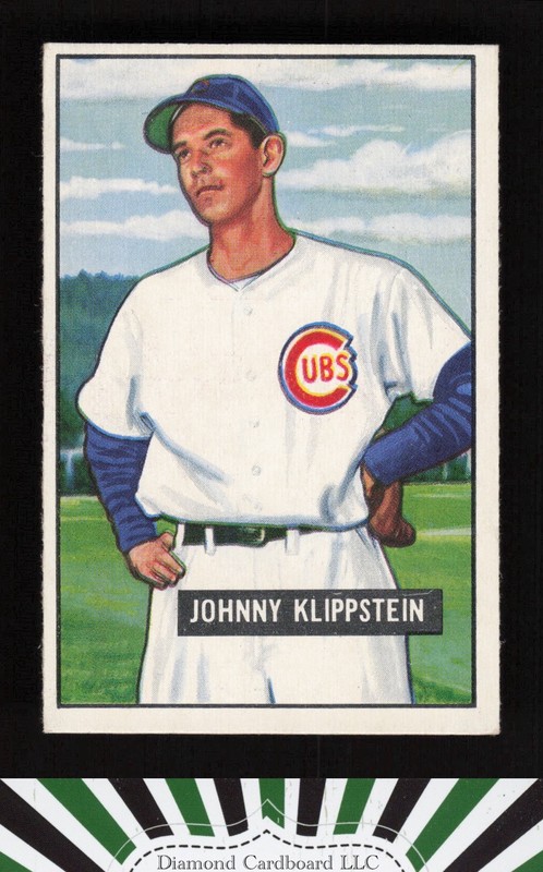 1951 Bowman #248 Johnny Klippstein VGEX, front