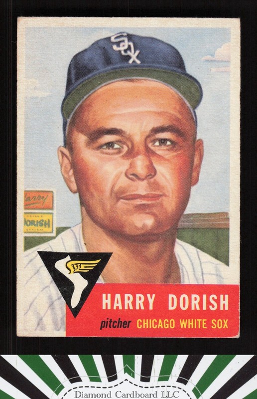 1953 Topps #145 Harry Dorish : Bio uses white text VGEX d, front