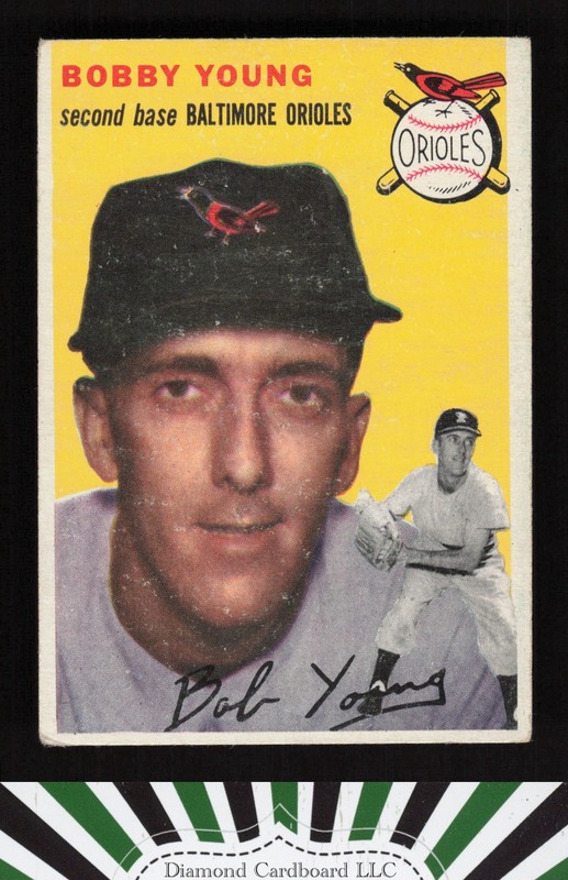 1954 Topps #8 Bobby Young VG e, front