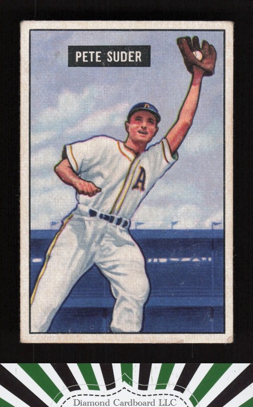 1951 Bowman #154 Pete Suder VG+ [CENTERED], front