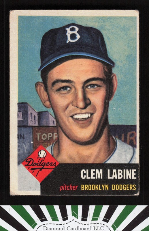 1953 Topps #14 Clem Labine GD b, front