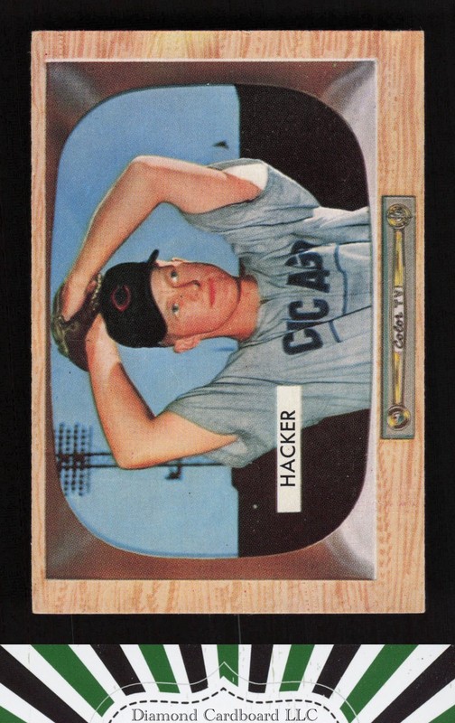 1955 Bowman #8 Warren Hacker EX, front
