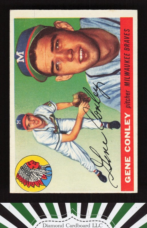 1955 Topps #81 Gene Conley EX m, front