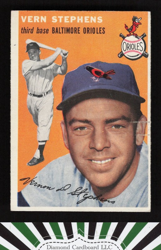 1954 Topps #54 Vern Stephens VG d, front