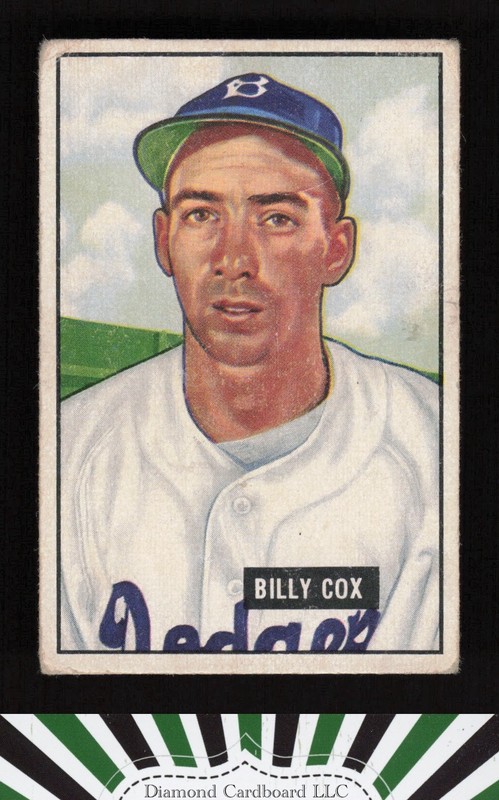 1951 Bowman #224 Billy Cox VG [CENTERED], front