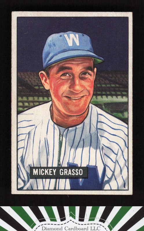 1951 Bowman #205 Mickey Grasso EX, front