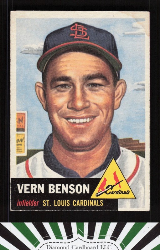 1953 Topps #205 Vern Benson EX (ST) f, front