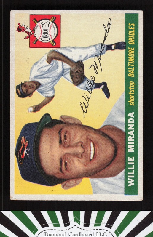 1955 Topps #154 Willie Miranda VGEX d, front