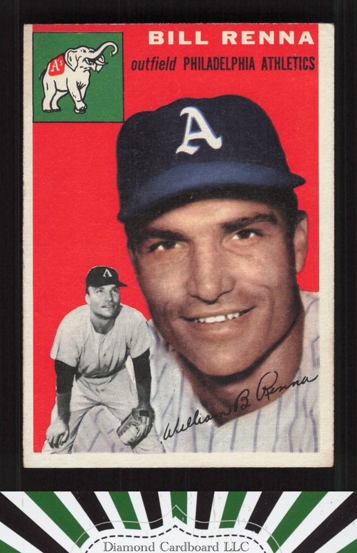 1954 Topps #112 Bill Renna VG+ k, front