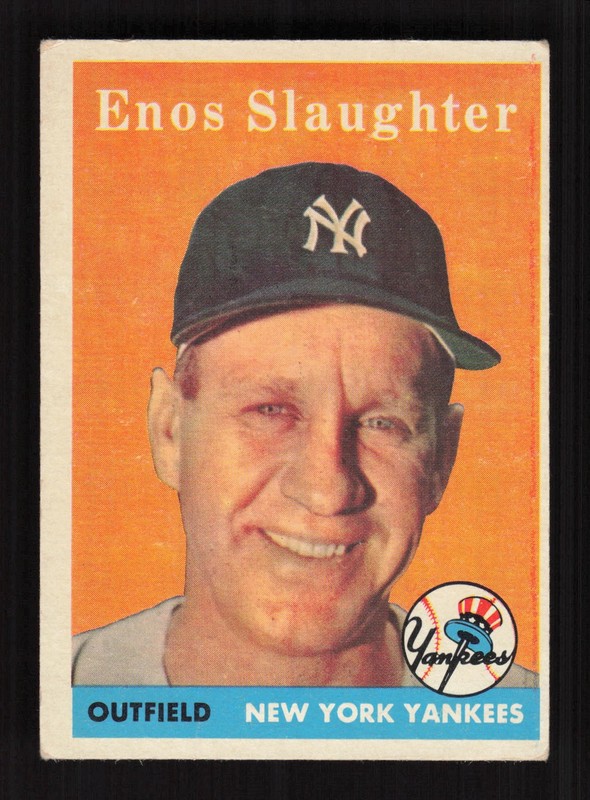 1958 Topps #142 Enos Slaughter VG c, front