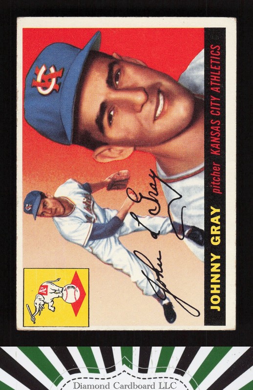 1955 Topps #101 Johnny Gray VGEX h, front
