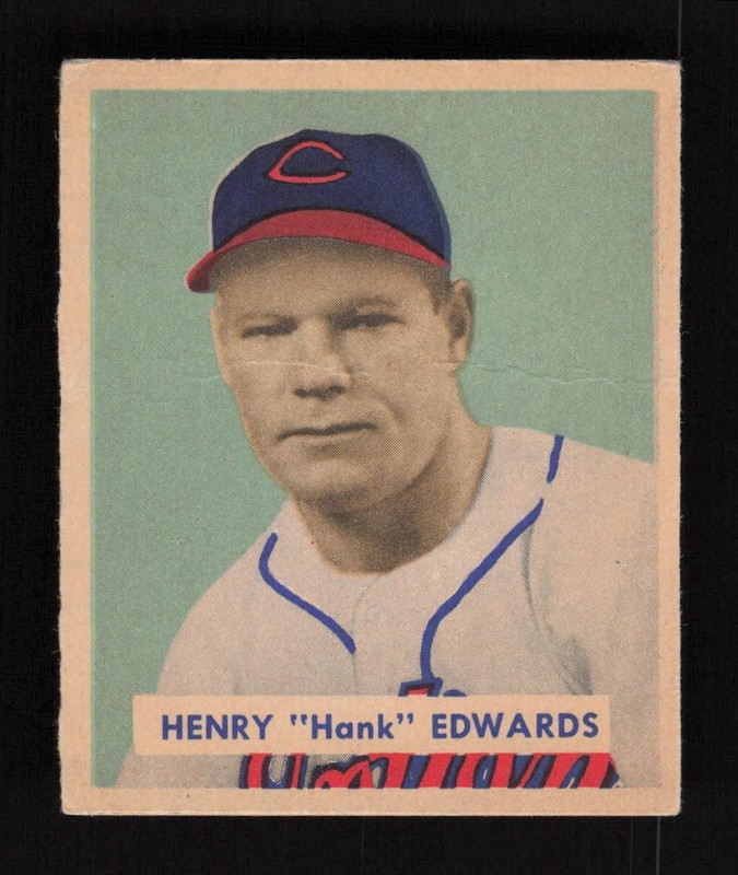 1949 Bowman #136 Henry "Hank" Edwards GD, front