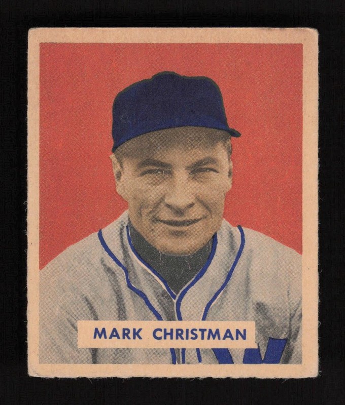 1949 Bowman #121 Mark Christman VGEX, front