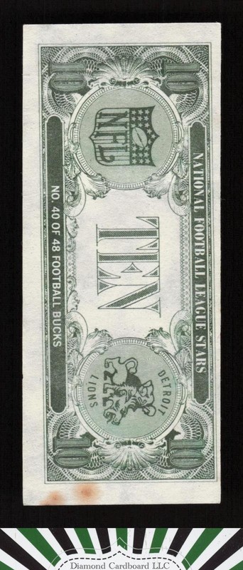 Topps Bucks #25 Raymond Berry, back
