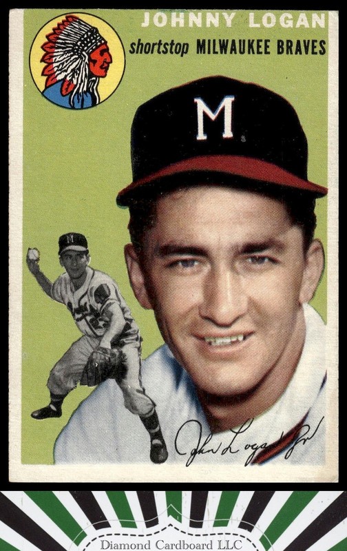 1954 Topps #122 Johnny Logan VGEX f, front