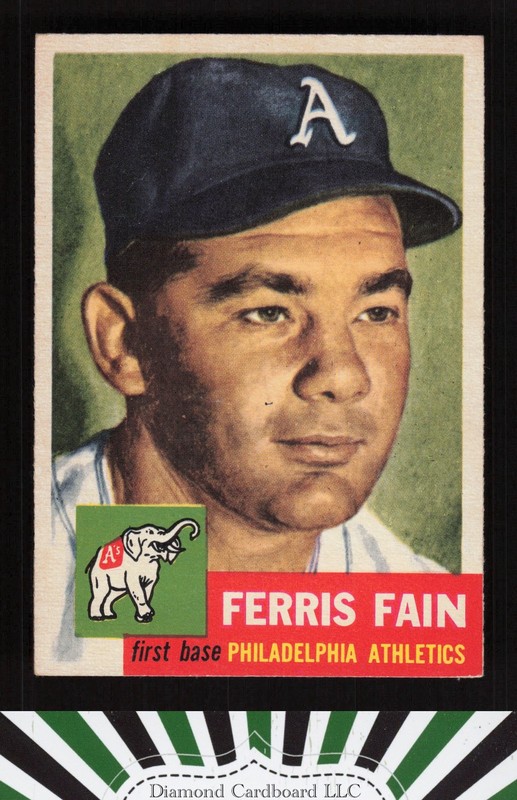 1953 Topps #24 Ferris Fain EXMT [CENTERED] i, front