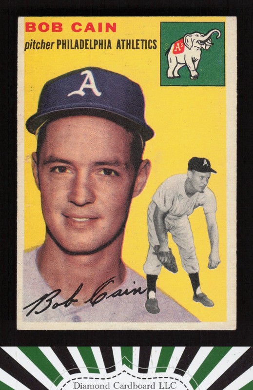 1954 Topps #61 Bob Cain VG e, front