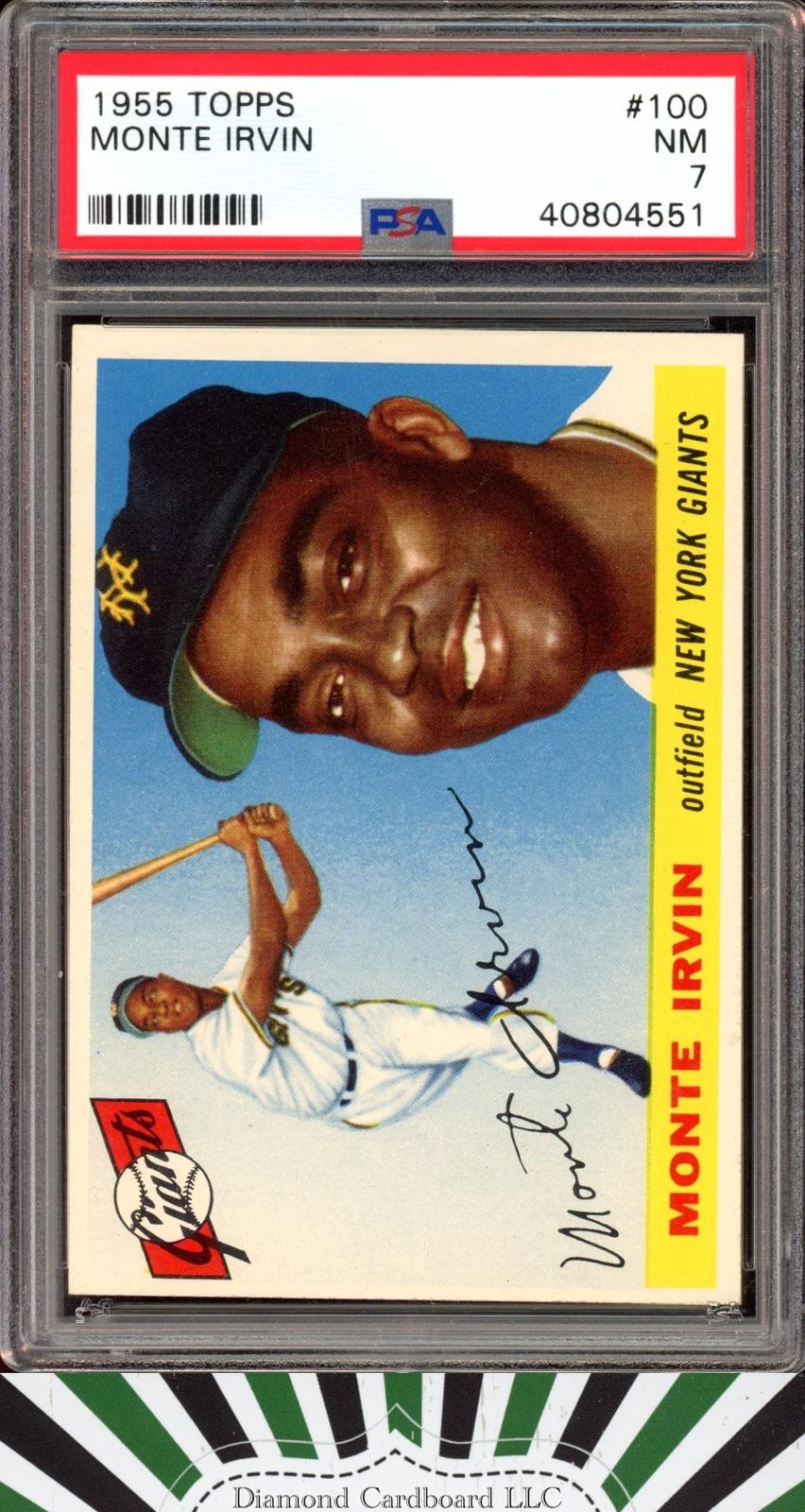 1955 Topps #100 Monte Irvin PSA 7, front