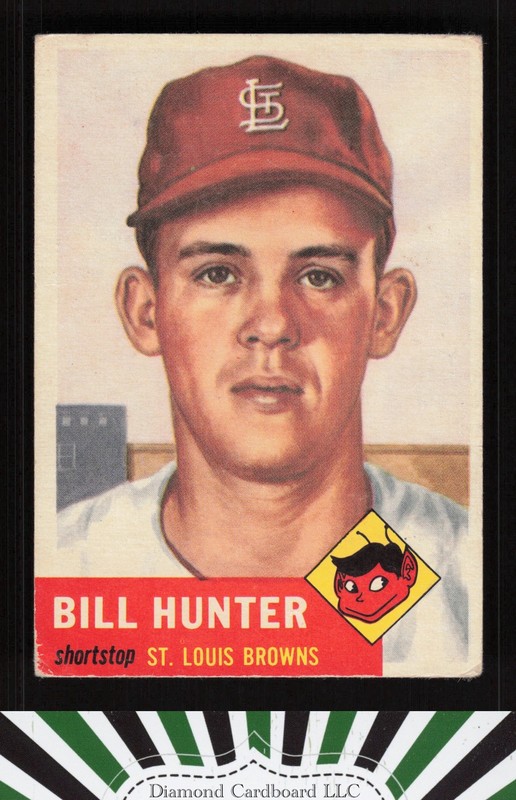 1953 Topps #166 Billy Hunter VG a, front