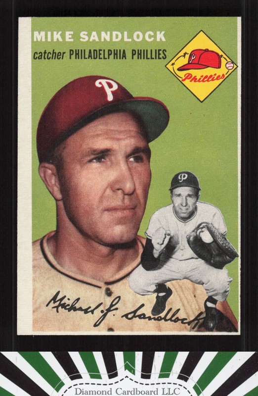 1954 Topps #104 Mike Sandlock NM (OC) h, front