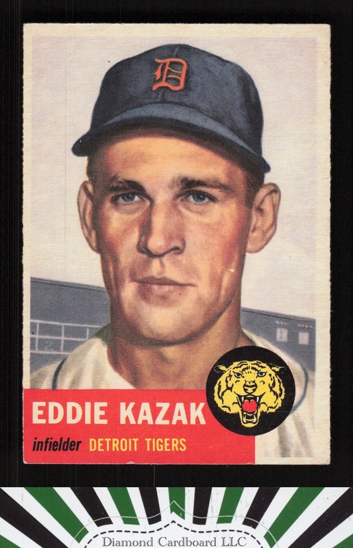 1953 Topps #194 Eddie Kazak VG b, front