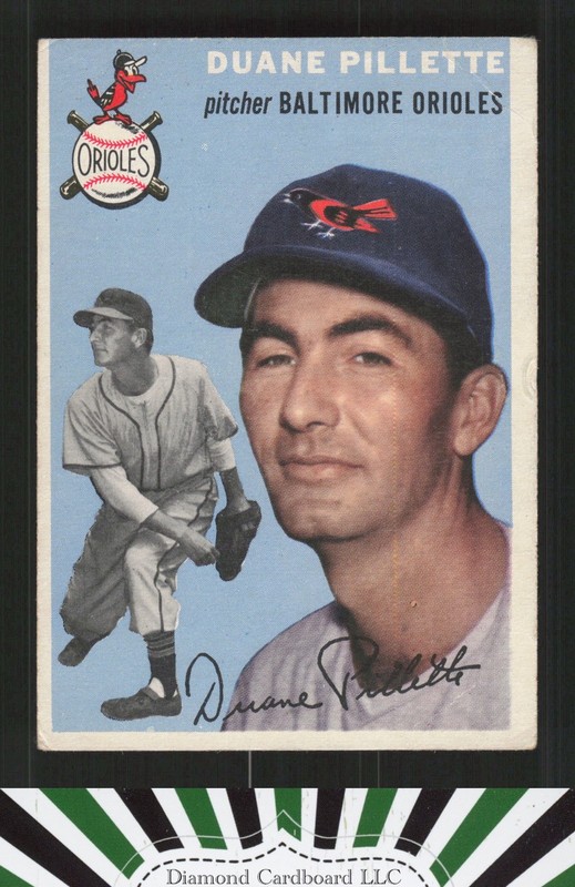 1954 Topps #107 Duane Pillette GD i, front