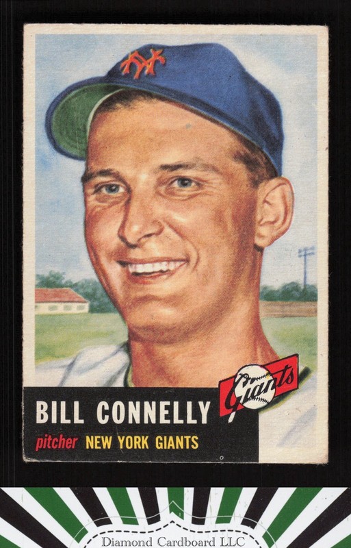1953 Topps #126 Bill Connelly : Bio uses black text VG+ [CENTERED] g, front
