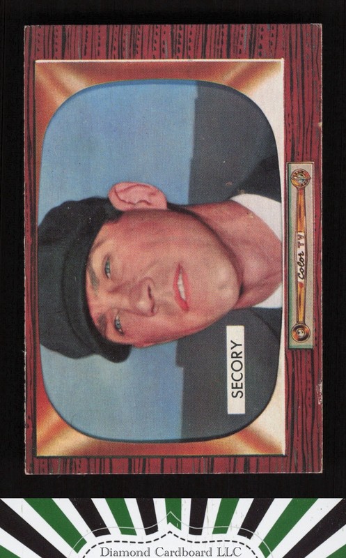 1955 Bowman #286 Frank Secory VGEX, front