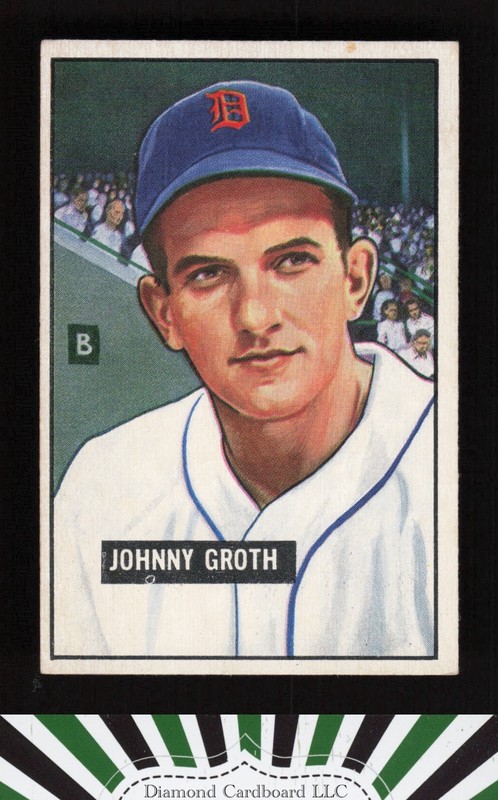 1951 Bowman #249 Johnny Groth GD+ [LOOK WAY BETTER], front