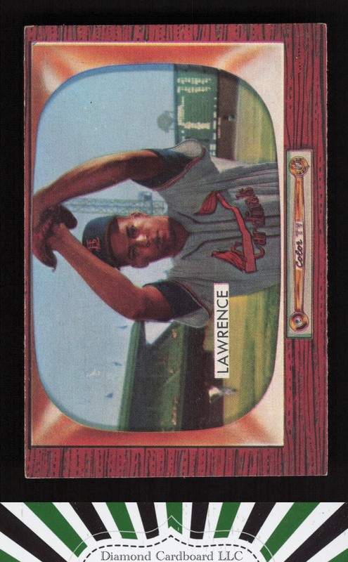 1955 Bowman #75 Brooks Lawrence EXMT, front