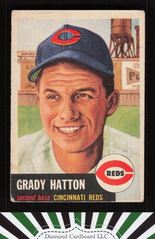 1953 Topps #45 Grady Hatton GD b, front