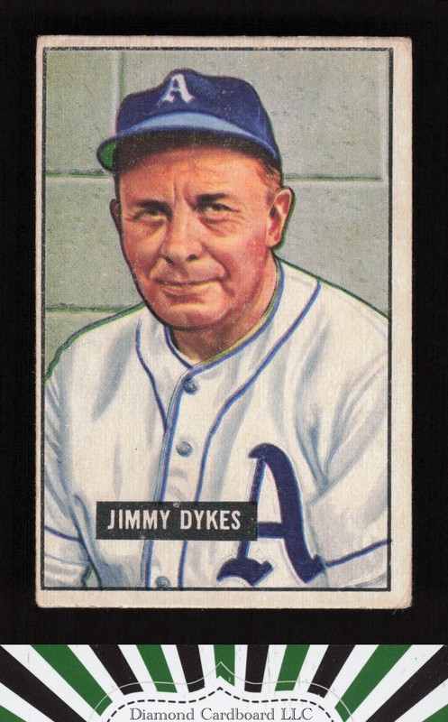 1951 Bowman #226 Jimmy Dykes VG+, front