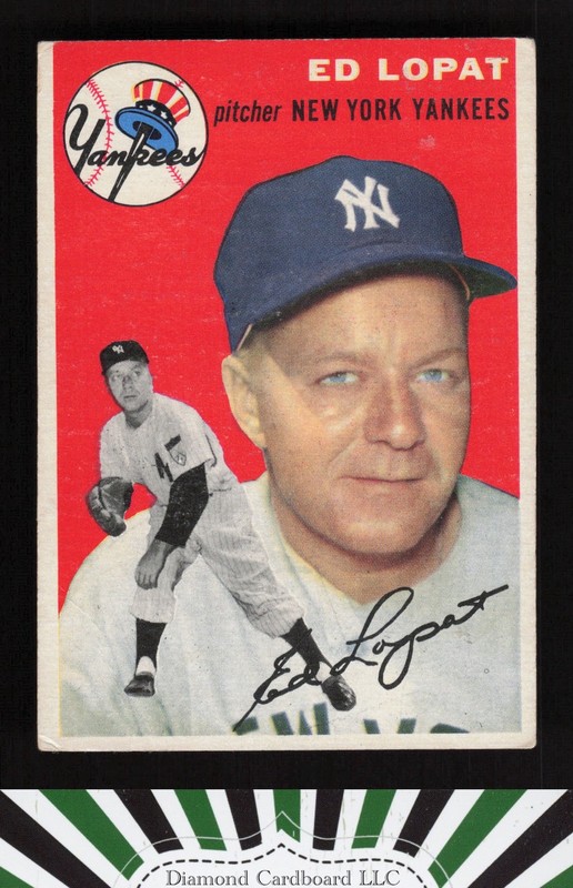 1954 Topps #5 Ed Lopat VG f, front