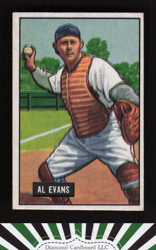 1951 Bowman #38 Al Evans VGEX+, front