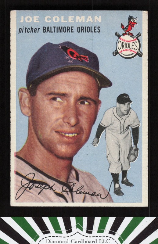 1954 Topps #156 Joe Coleman VGEX i, front