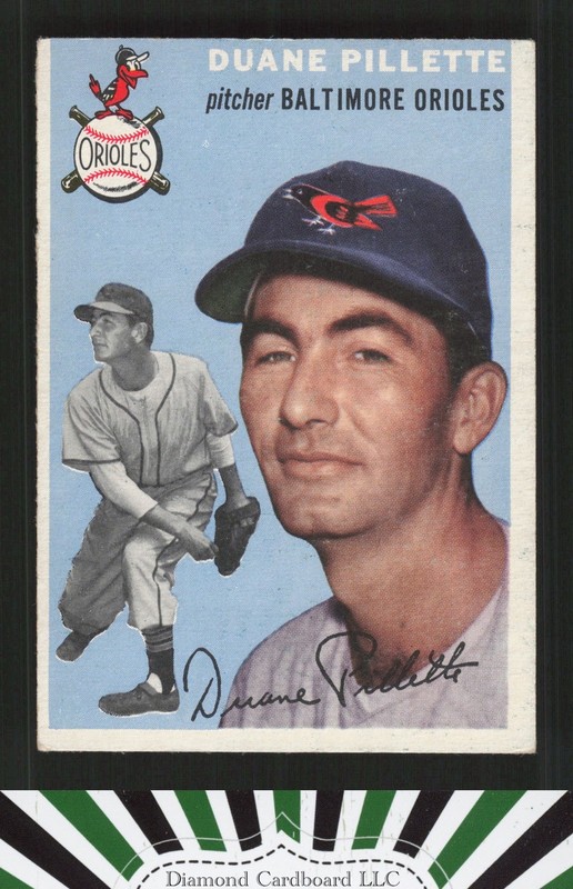 1954 Topps #107 Duane Pillette VG+ f, front