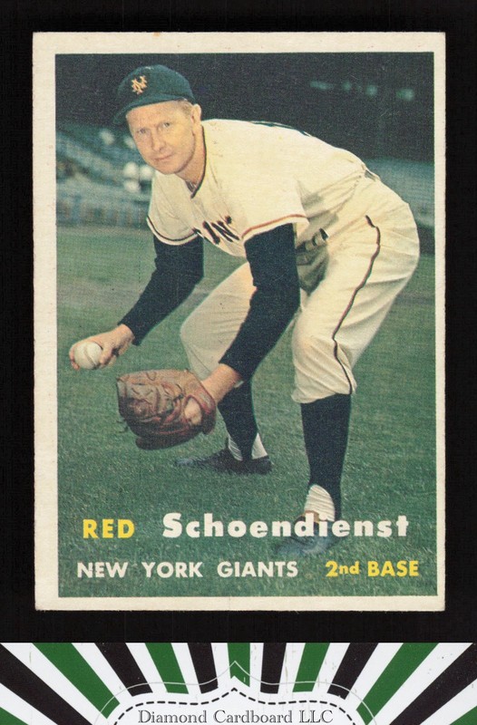 1957 Topps #154 Red Schoendienst VGEX c, front