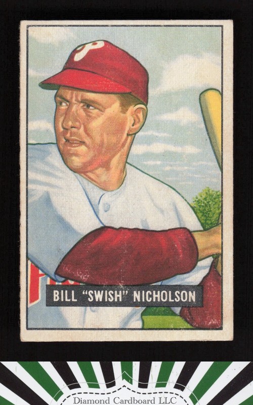 1951 Bowman #113 Bill Nicholson VG, front