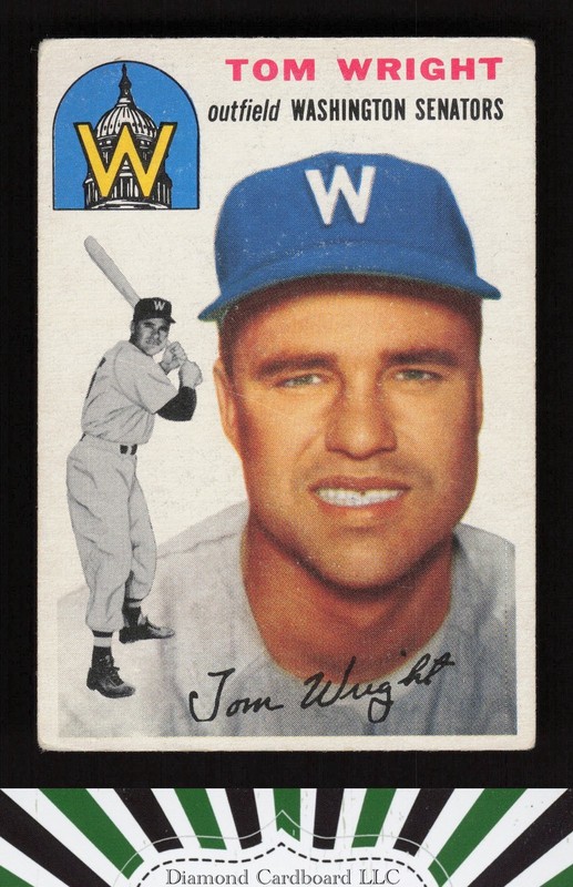 1954 Topps #140 Tom Wright VG m, front