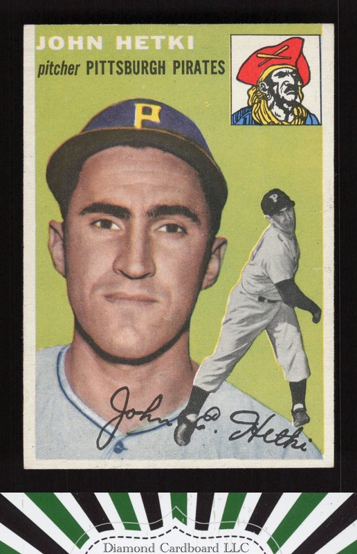 1954 Topps #161 John Hetki VGEX [CENTERED] j, front