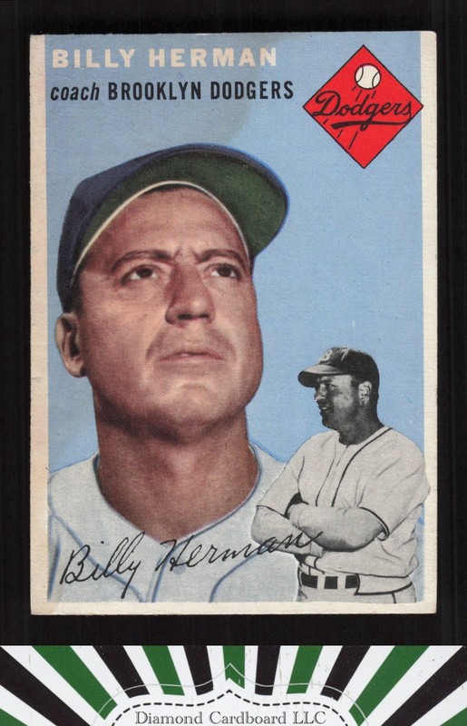 1954 Topps #86 Billy Herman EX (ST) k, front