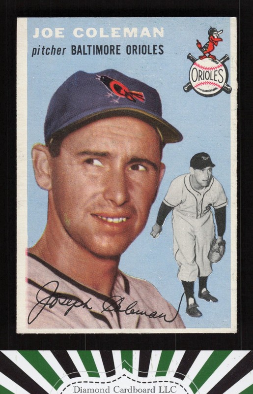 1954 Topps #156 Joe Coleman VGEX k, front