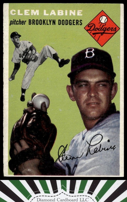1954 Topps #121 Clem Labine EX d, front