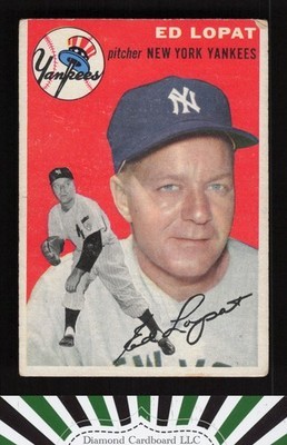 1954 Topps #5 Ed Lopat GD n, front
