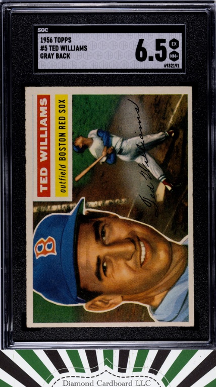 1956 Topps #5 Ted Williams SGC 6.5, front