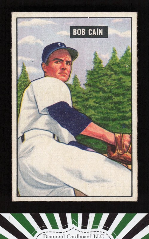 1951 Bowman #197 Bob Cain VG+ [CENTERED], front