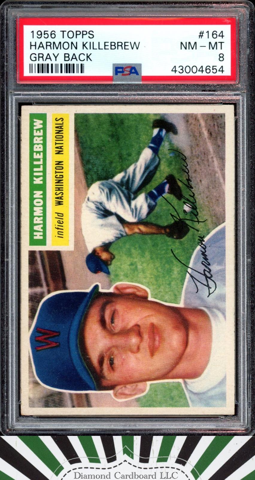 1956 Topps #164 Harmon Killebrew PSA 8 [BEAUTIFULLY CENTERED], front