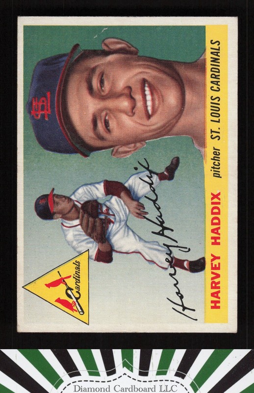 1955 Topps #43 Harvey Haddix VG c, front