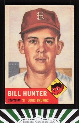 1953 Topps #166 Billy Hunter GD+ e, front