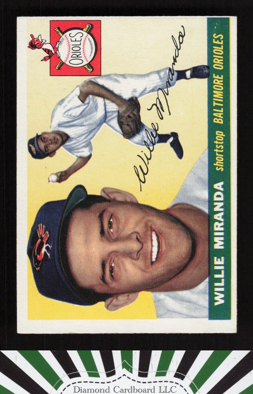 1955 Topps #154 Willie Miranda VGEX g, front